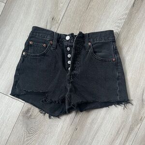 Levi's Black Jean Shorts for Women
